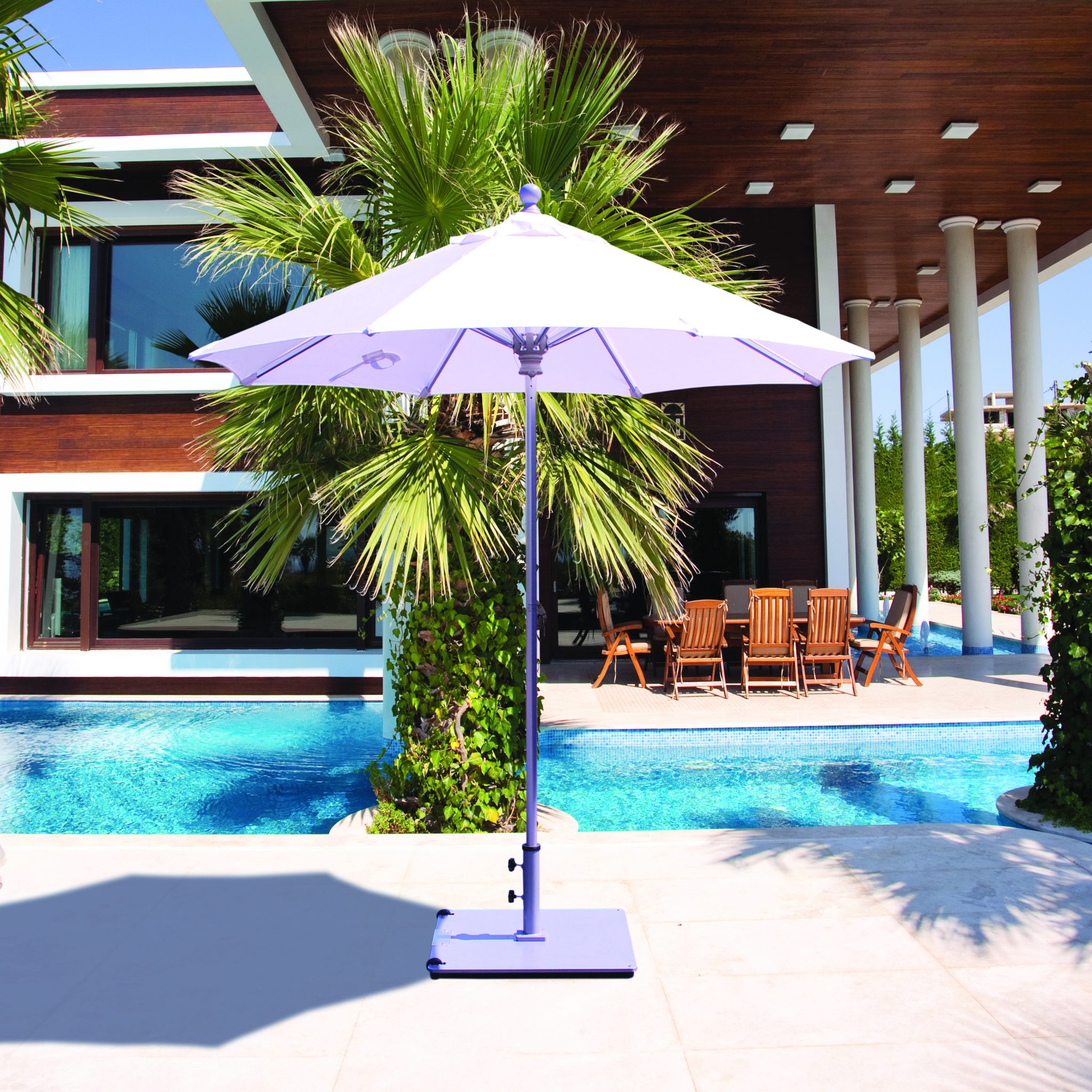 Galtech 722 7.5' Round Deluxe Commercial Use Market Umbrella