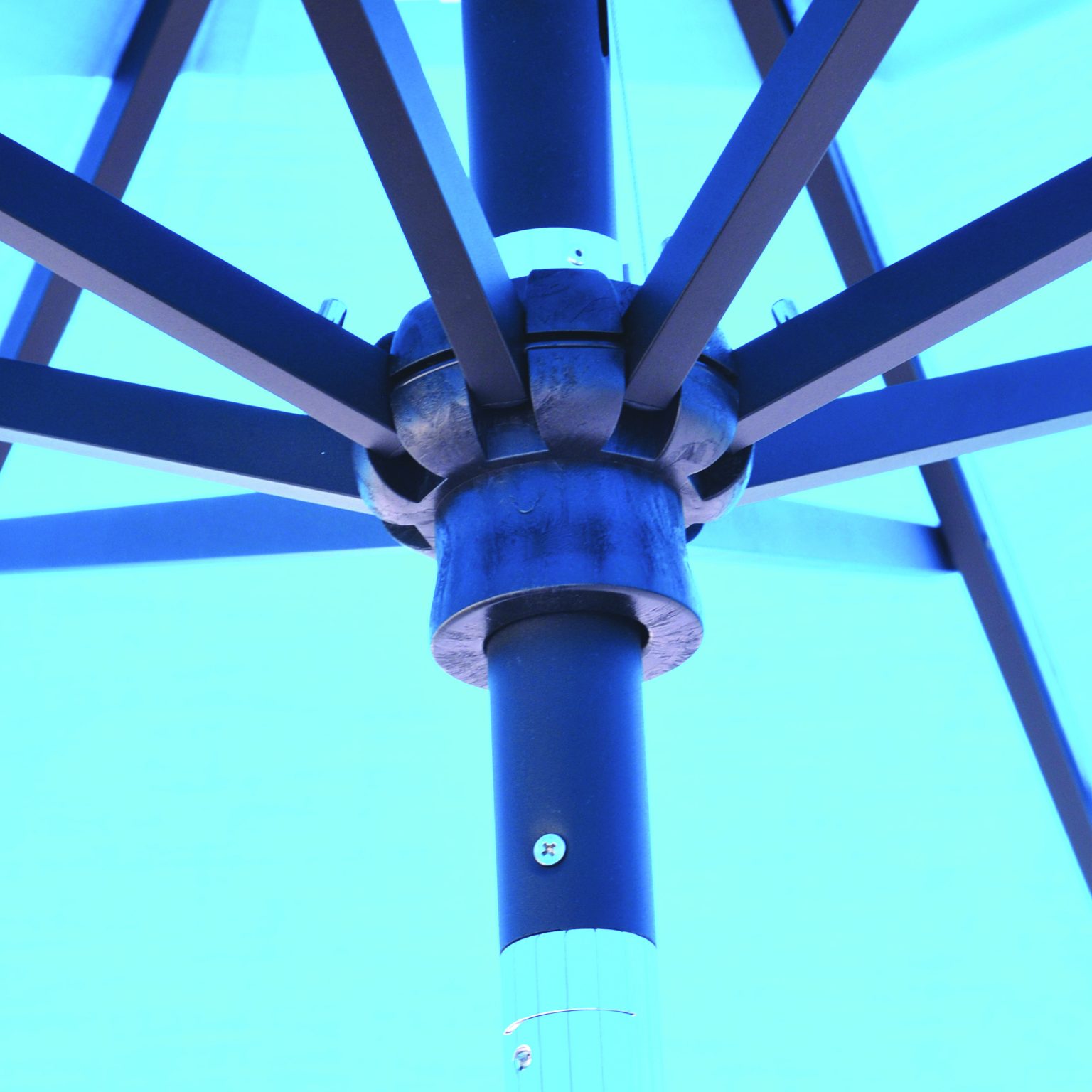 Galtech 737 9' Round Deluxe Auto Tilt Umbrella • Umbrella Specialist