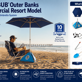 BeachBub Outer Bank Commercial Beach umbrella