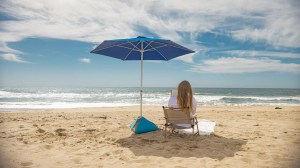 BeachBub beach umbrella on the beach