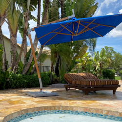 Bambrella Santa Ana Side Wind cantilever umbrella